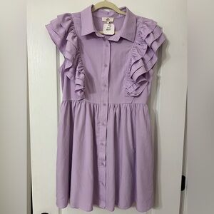 Lavender dress with pockets